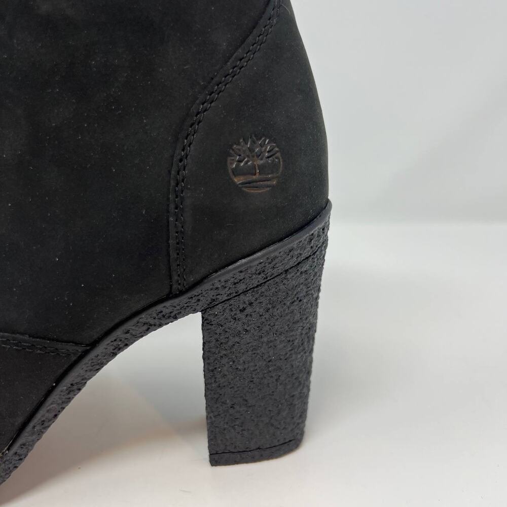 NWOT Timberland Women's Tillston High Heel Boots Size 7 Black Leather - Picture 4 of 13